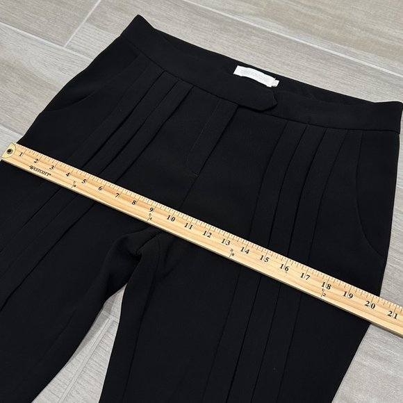 Anne Fontaine Sylvia Pleated Detail Mid-Rise Trouser Pants in Black Women’s Sz 8 - Picture 14 of 16